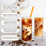 PowderVitamin café faible caféine et bêta-glucanes pour immunité potentielle.