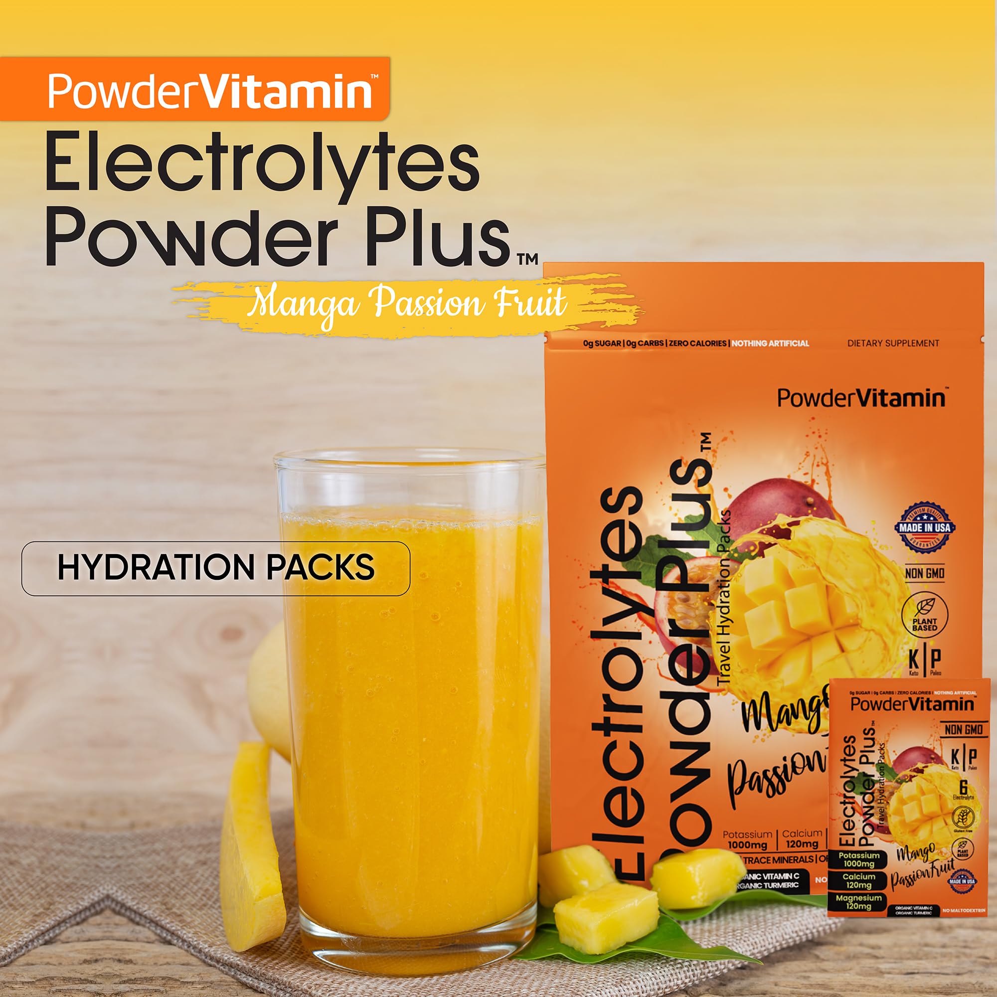 PowderVitamin Électrolytes – boîte 30 sachets pour voyages et entraînements