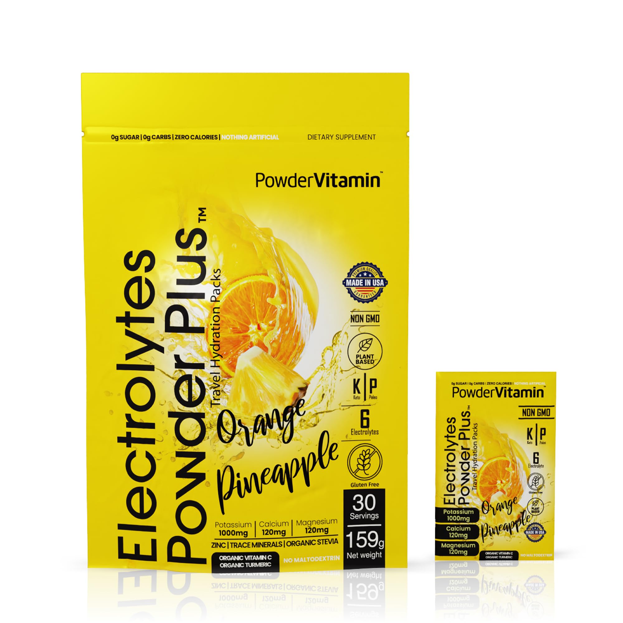 PowderVitamin-électrolytes-emballage-30-doses pratique voyage sport