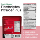 PowderVitamin Électrolytes Hibiscus – doseur inclus pour mesurer facilement une boisson sans calories.