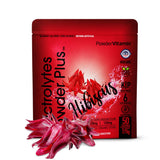 PowderVitamin Électrolytes Hibiscus – emballage prêt à l’emploi pour hydratation rapide.