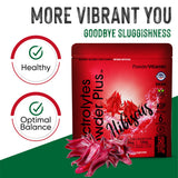 PowderVitamin Électrolytes Hibiscus – potassium élevé pour soutenir l’hydratation.