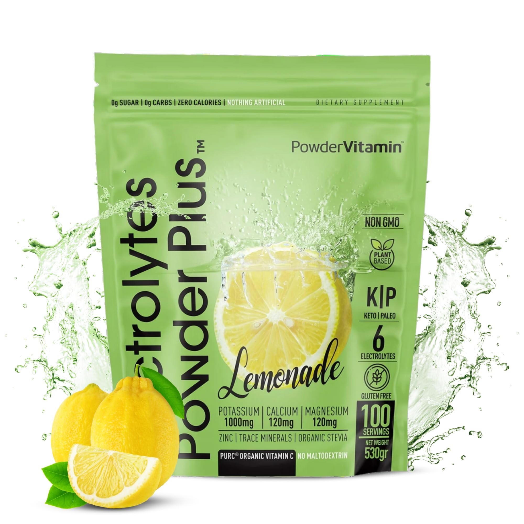 PowderVitamin Électrolytes Poudre Lemonade en action, hydratation sans calories