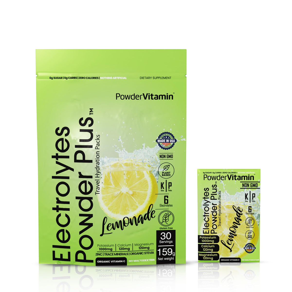 PowderVitamin Électrolytes en poudre limonade rafraîchissante pour hydratation rapide