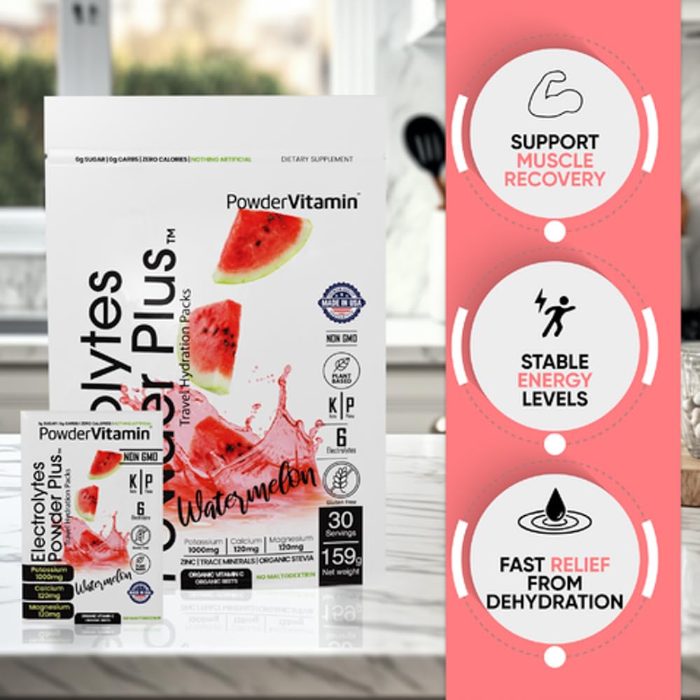 PowderVitamin Electrolytes Powder Plus parfait après le sport et les voyages