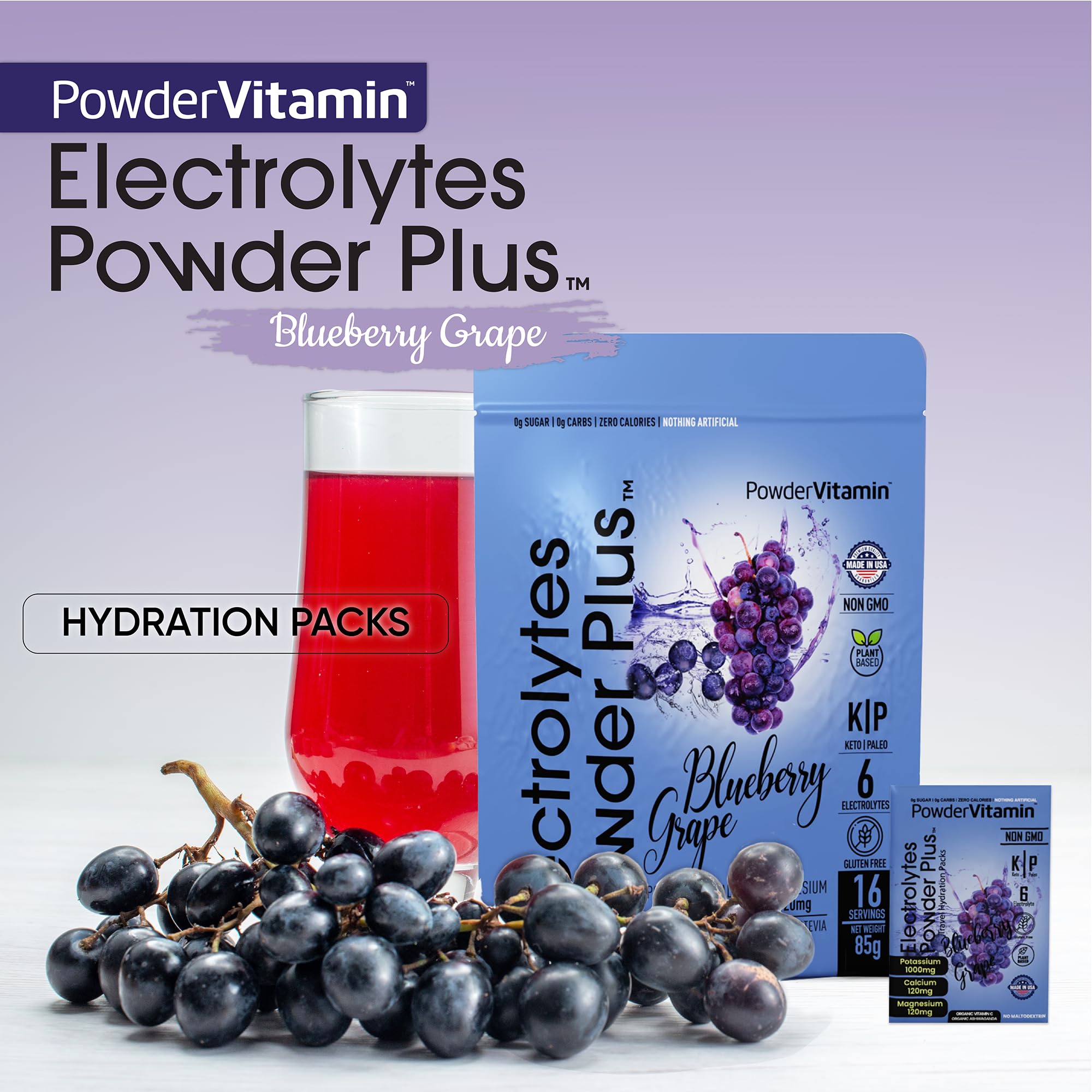 PowderVitamin Electrolytes Poudre Plus – ingrédients naturels et betteraves bio