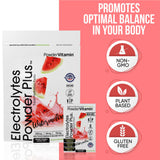 PowderVitamin Electrolytes Powder Plus verre prêt à boire après l'effort
