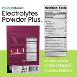 PowderVitamin Électrolytes Raisin – mélange dans l'eau pour une boisson rafraîchissante.