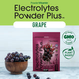 PowderVitamin Électrolytes Raisin – teneur en potassium et minéraux pour l'hydratation.