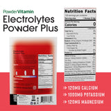 PowderVitamin Électrolytes Préparation eau framboise, boisson rafraîchissante.