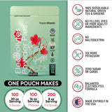PowderVitamin Electrolytes: sachet-emballage pratique pour le voyage.