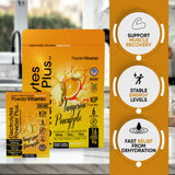 PowderVitamin Électrolytes – sachets pre-doses facilitent l'hydratation lors du sport.