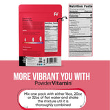 PowderVitamin Électrolytes sans sucre emballage, boisson pratique sans calories