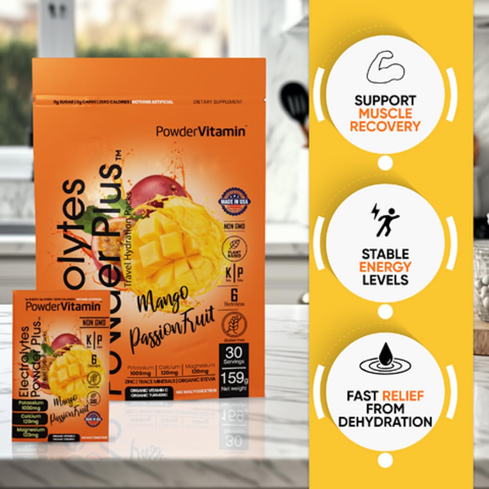 PowderVitamin Électrolytes – usage quotidien pour énergie et récupération légère