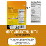 PowderVitamin Électrolytes – verre d'eau avec mélange Tangerine Pineapple sans calories.