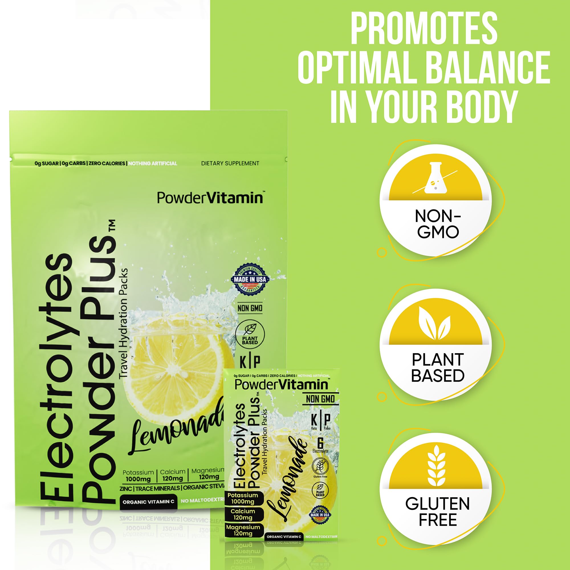 Un verre d'eau aromatisé PowderVitamin pour une hydratation sans calories