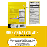 PowderVitamin Électrolytes Powder Plus — verser dans l'eau pour hydrater rapidement