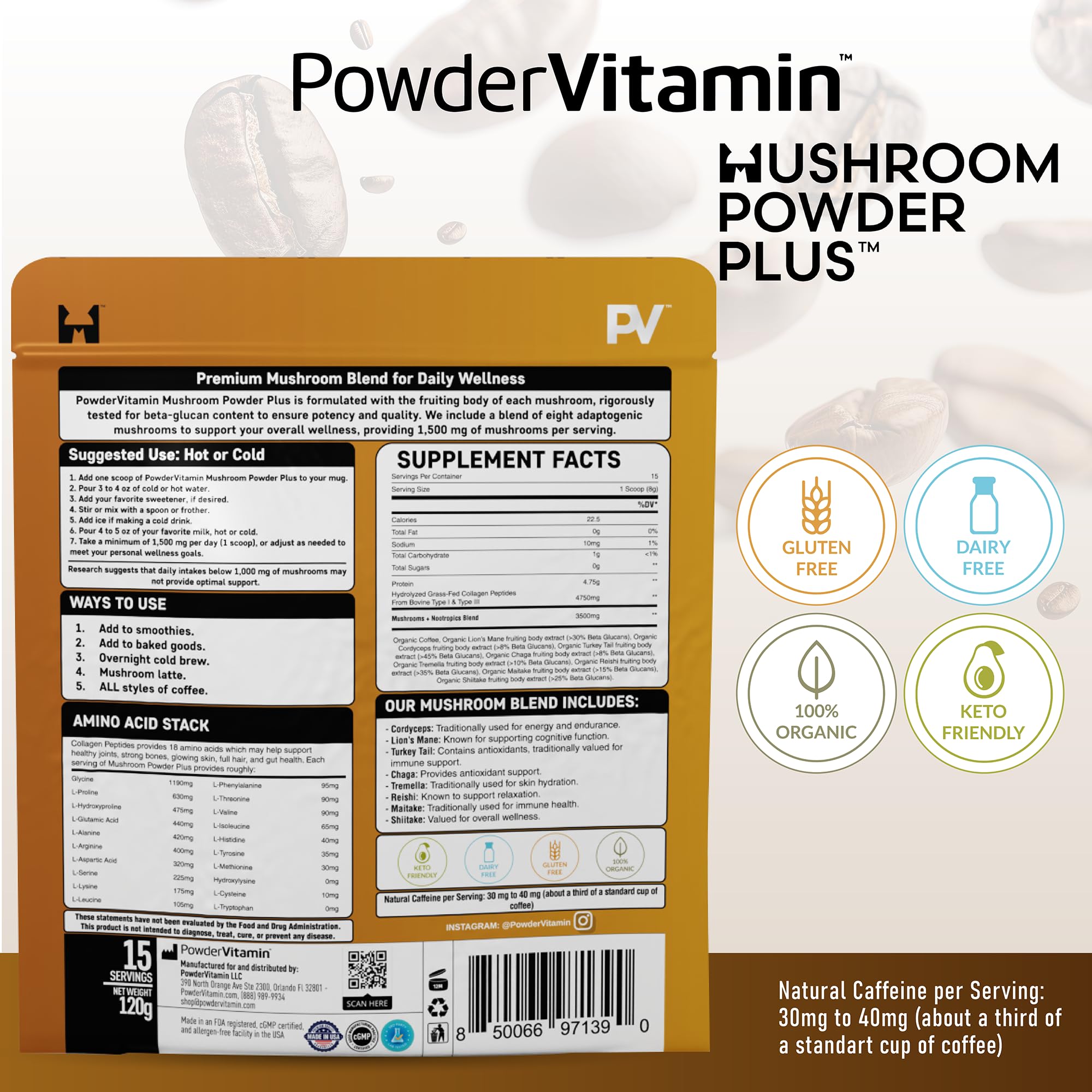 PowderVitamin: emballage pratique et dosage précis