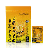 PowderVitamin Electrolytes mandarine-ananas : sachet pratique pour hydratation pendant l’entraînement.