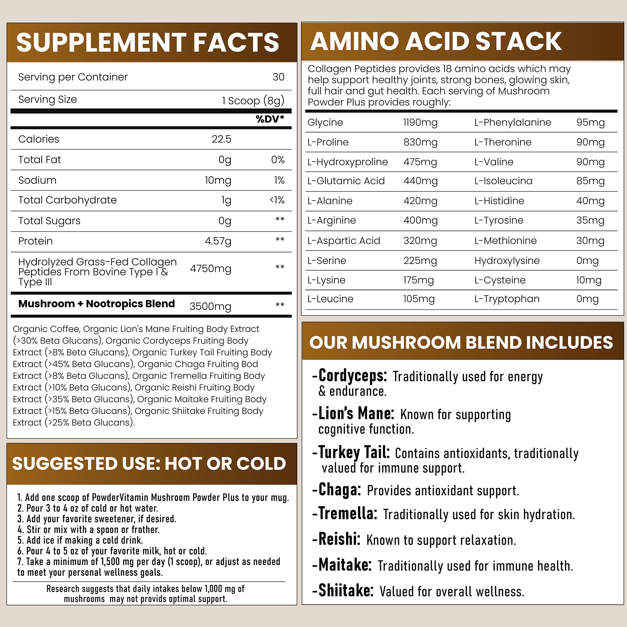 PowderVitamin 30 portions idéal pour planifier une routine quotidienne.