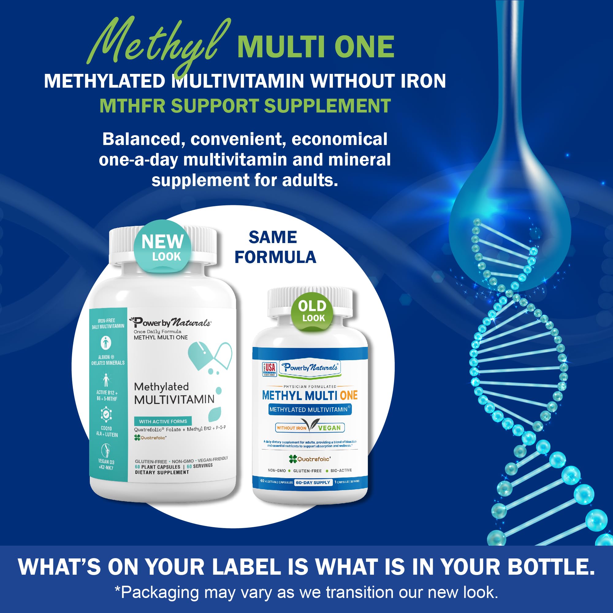 Power By Naturals Methyl Multi One – capsules réunies, consistance claire pour une absorption optimale.