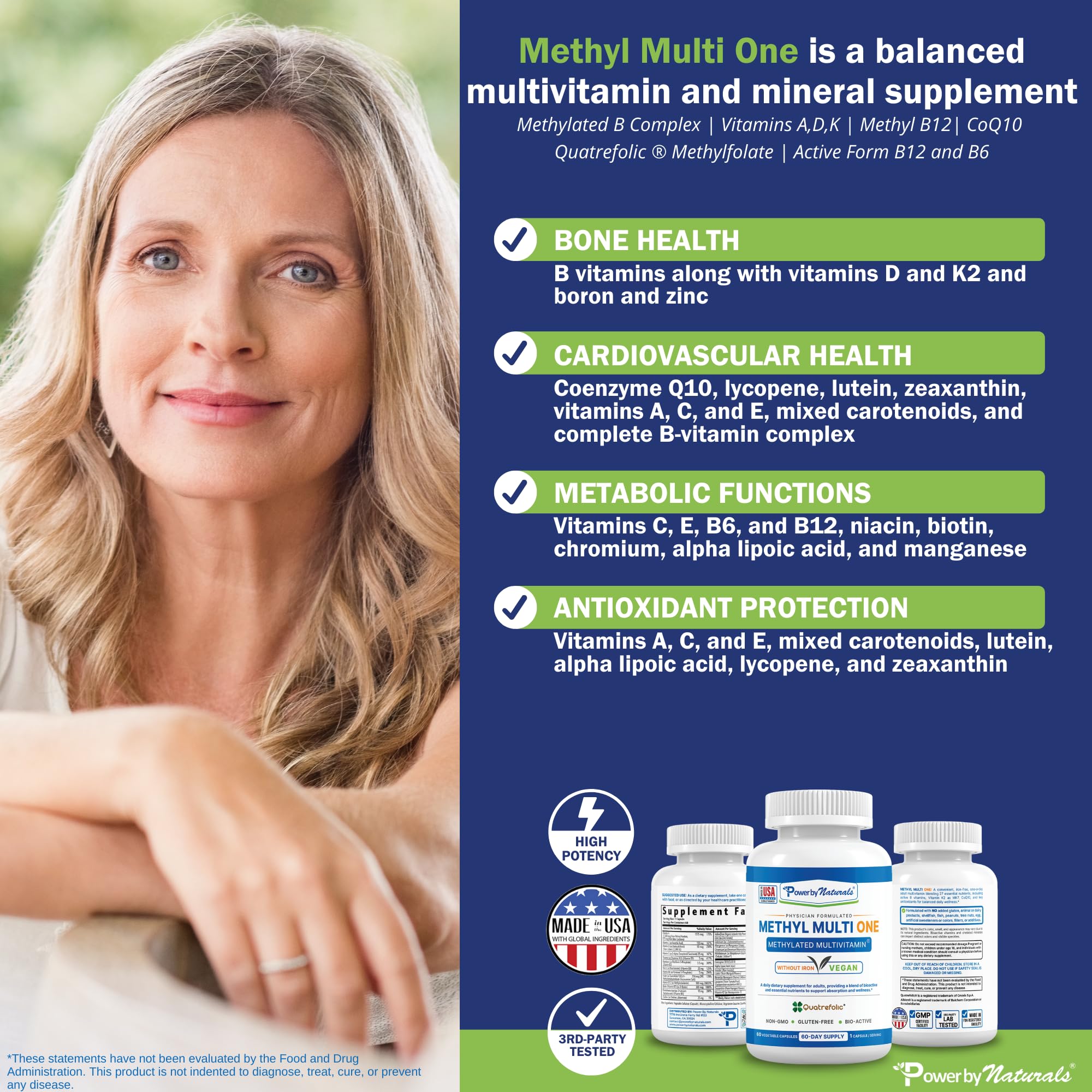 Power By Naturals Methyl Multi One — fiche nutritionnelle détaillée pour guider votre choix.