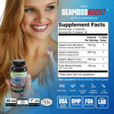 Power By Naturals Sea Moss Avancé huile de nigelle soutient respiration et confort digestif.