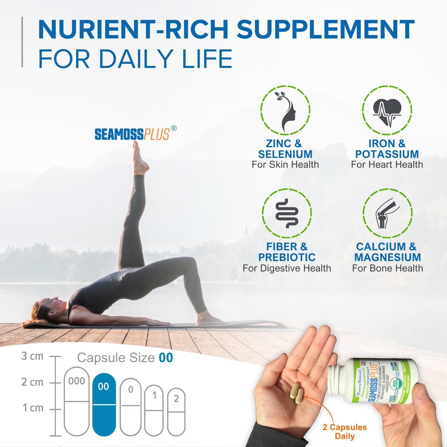 Racine de bardane Sea Moss Plus, ajout naturel de nutriments essentiels.