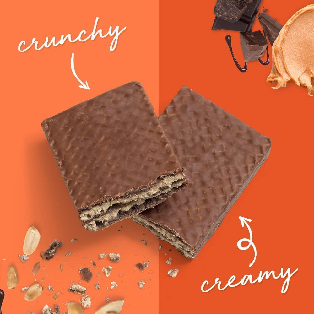 Power Crunch texture gaufre croquante, snack riche en protéines
