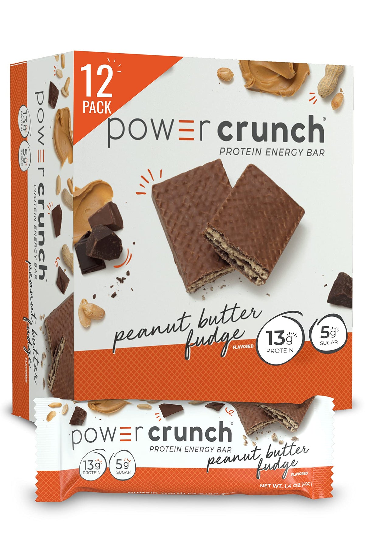 Power Crunch barre protéinée gaufre croustillante, collation satisfaisante et rapide
