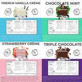 Power Crunch variétés – ensemble prêt à goûter différentes saveurs.