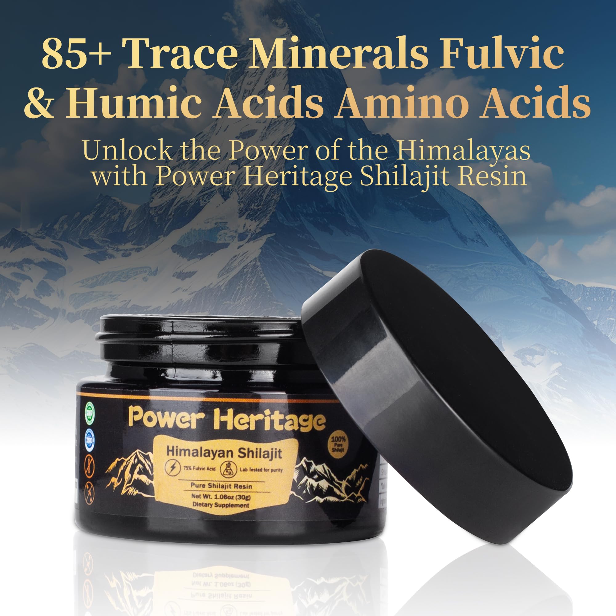 Power Heritage Shilajit : dissolution facile dans eau chaude pour votre rituel.