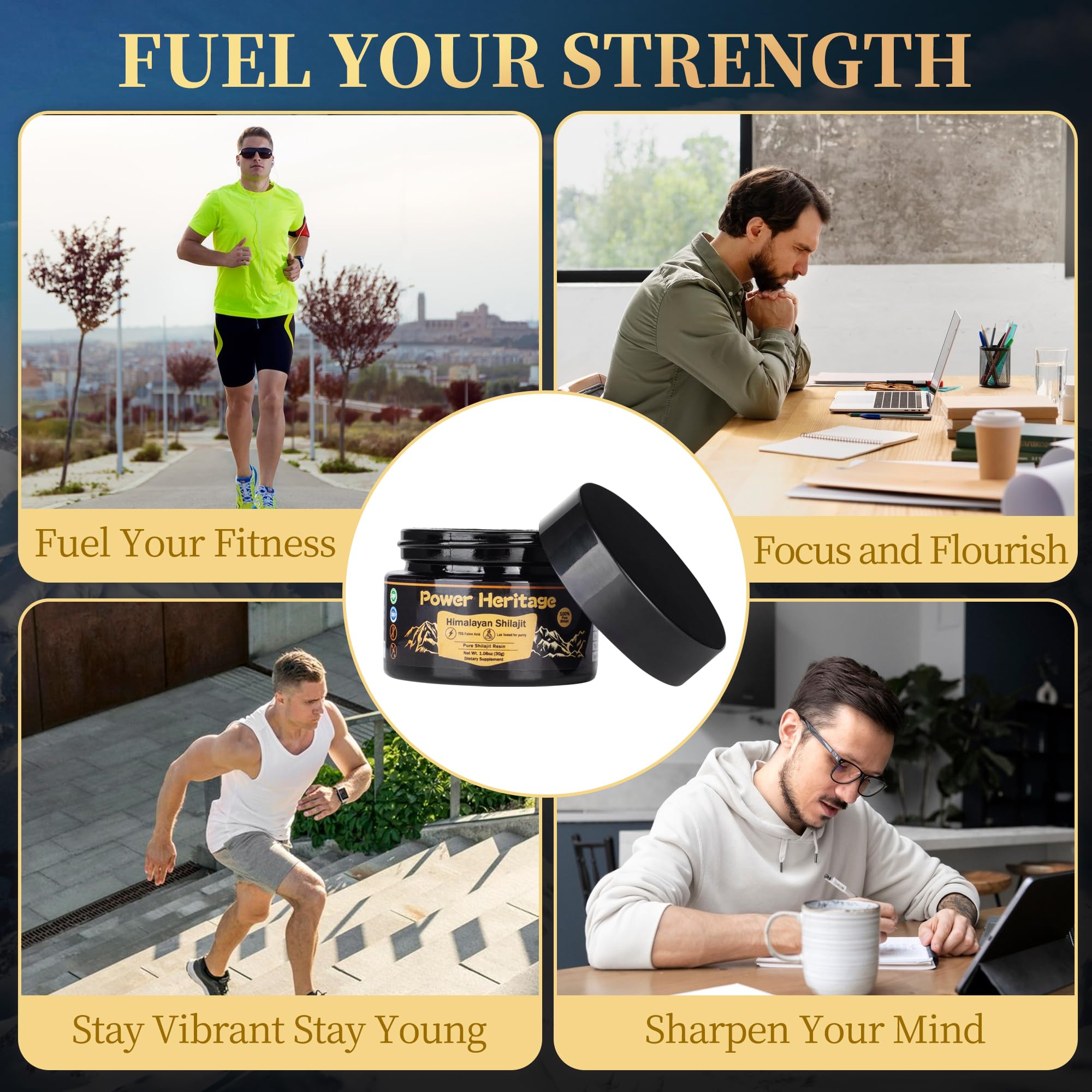 Power Heritage Shilajit : origine himalayenne authentique et naturelle.