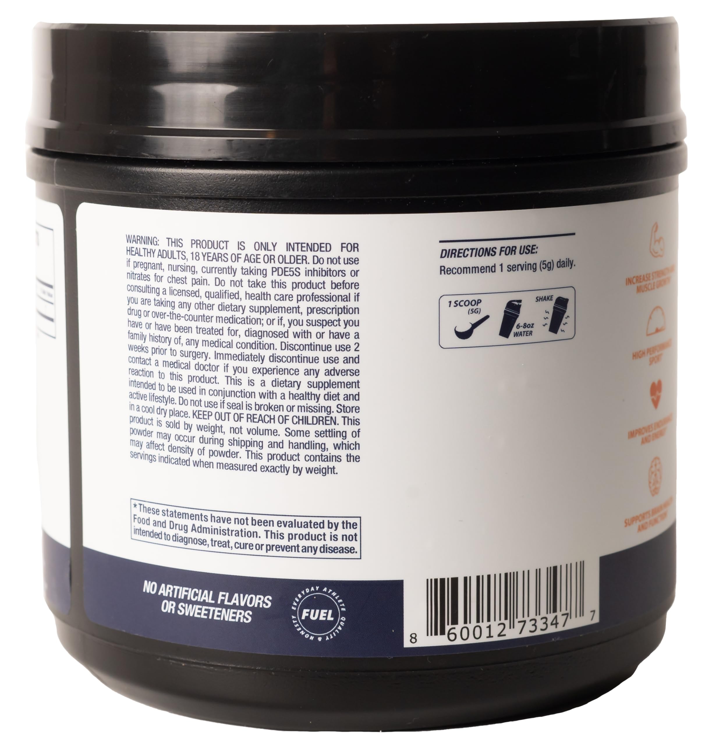 POWER PLAY FUEL Créatine Monohydrate – doseur pratique pour des portions simples.