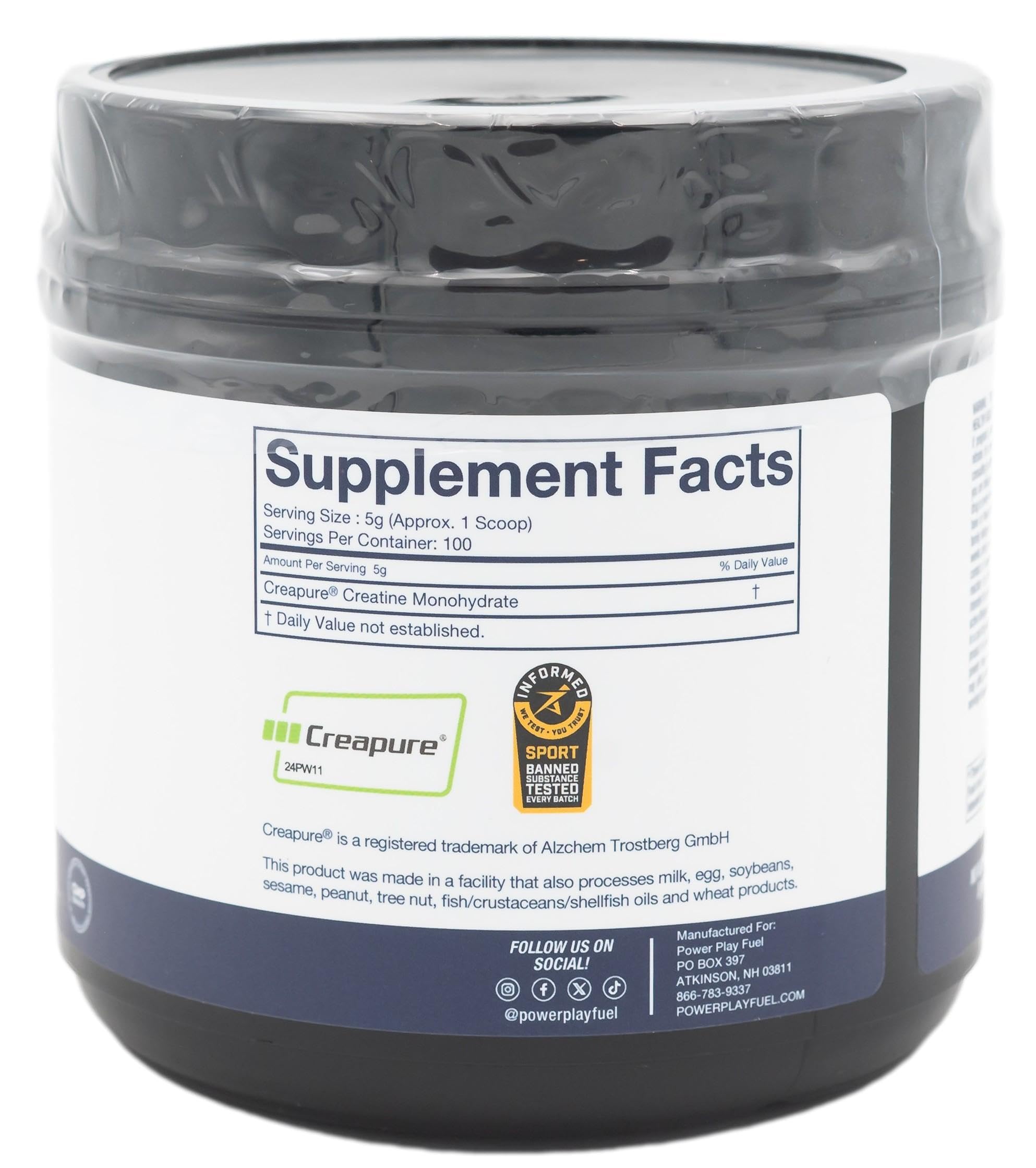 POWER PLAY FUEL Créatine Monohydrate – mélange rapide dans un shake et absorption rapide.