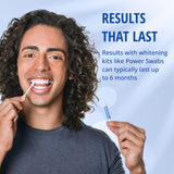 Power Swabs résultats domicile 6 mois: sourire plus blanc durable après 7 jours.