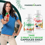 POWERED X PLANTS énergie naturelle apportée par les fruits et légumes.