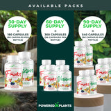 POWERED X PLANTS formulation vegan sans OGM et sans gluten.