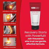 PowerfulX Crème – application sport pour soulagement ciblé après l'effort.