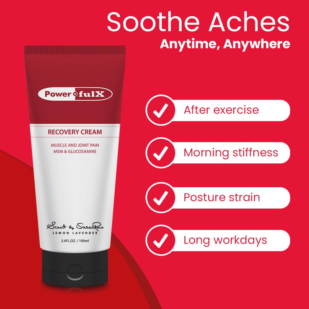 PowerfulX Crème – effet chaleur douce pour détente musculaire.
