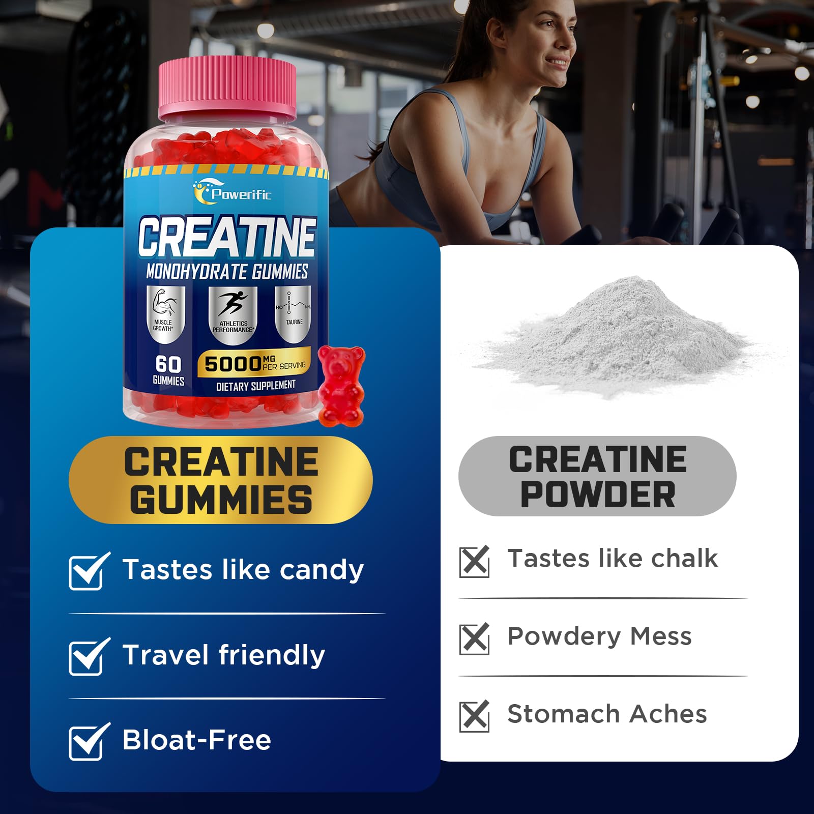 Utilisation quotidienne portable de Powerific pour sport et déplacement