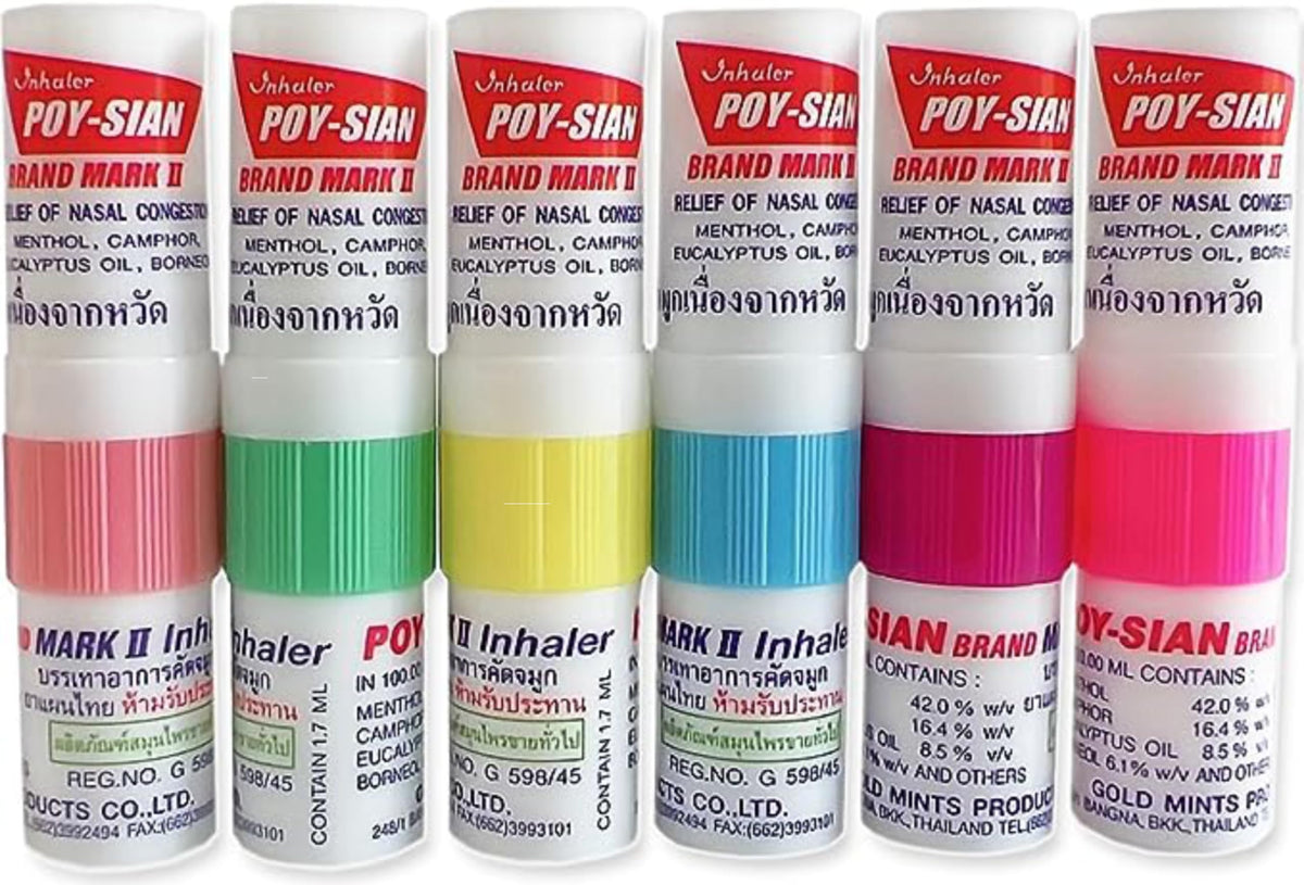 POY-SIAN Mark II menthol inhalateur emballage: design élégant et pratique.