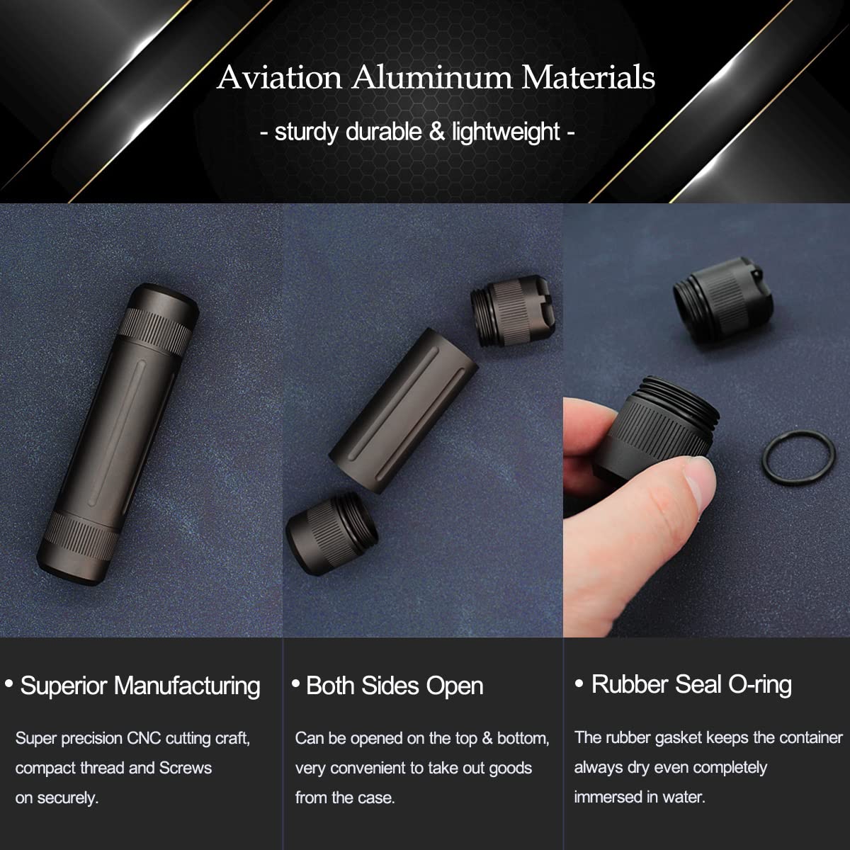 PPFISH EDC boîtier alu étanche — vue arrière, design compact et sûr.
