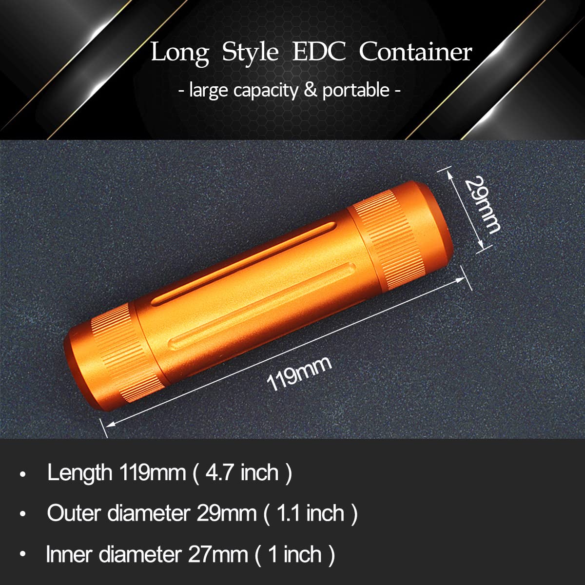 PPFISH EDC étui polyvalent pour pilules, batteries, argent et petits accessoires.