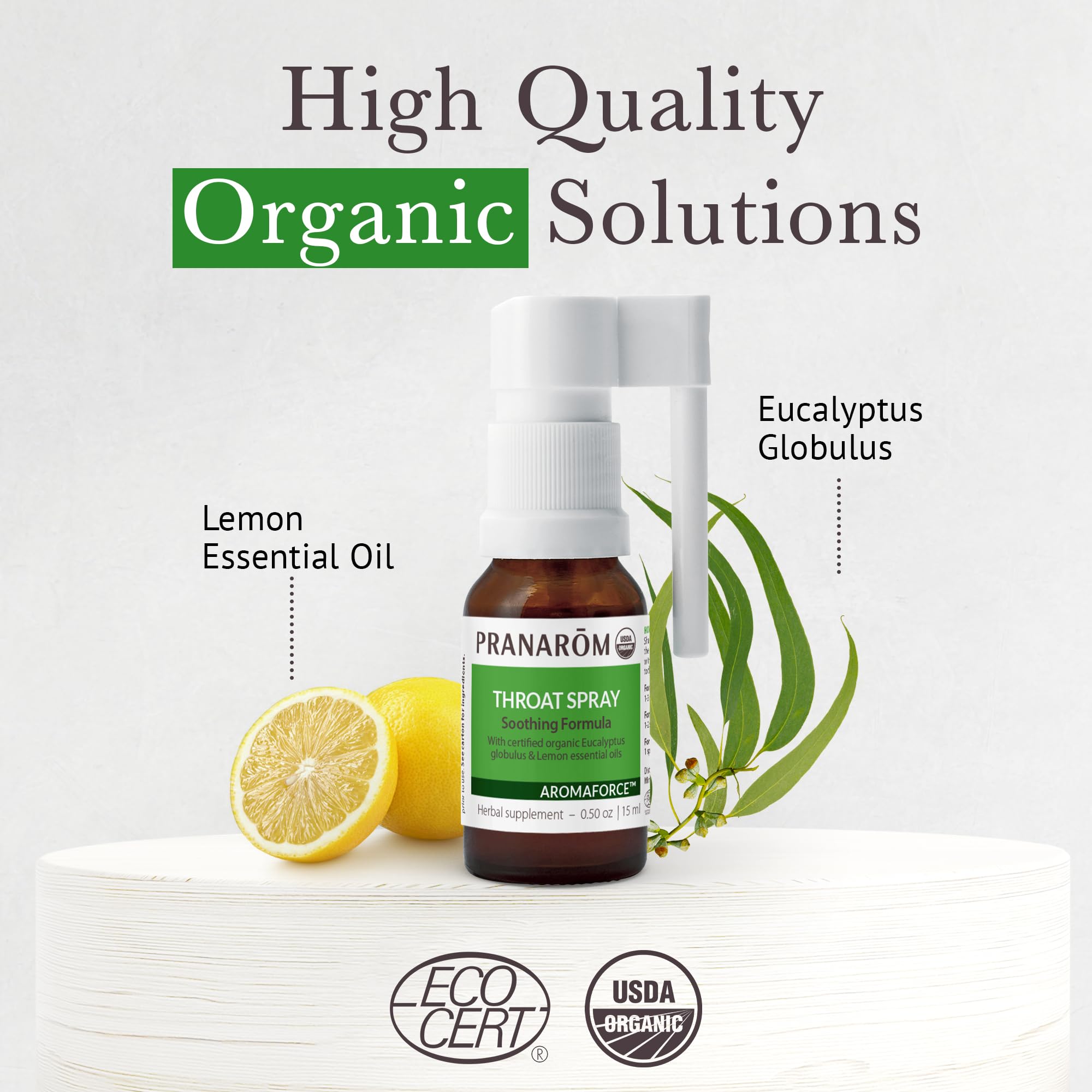Pranarom Aromaforce huiles essentielles menthe et citron pour une sensation fraîche.