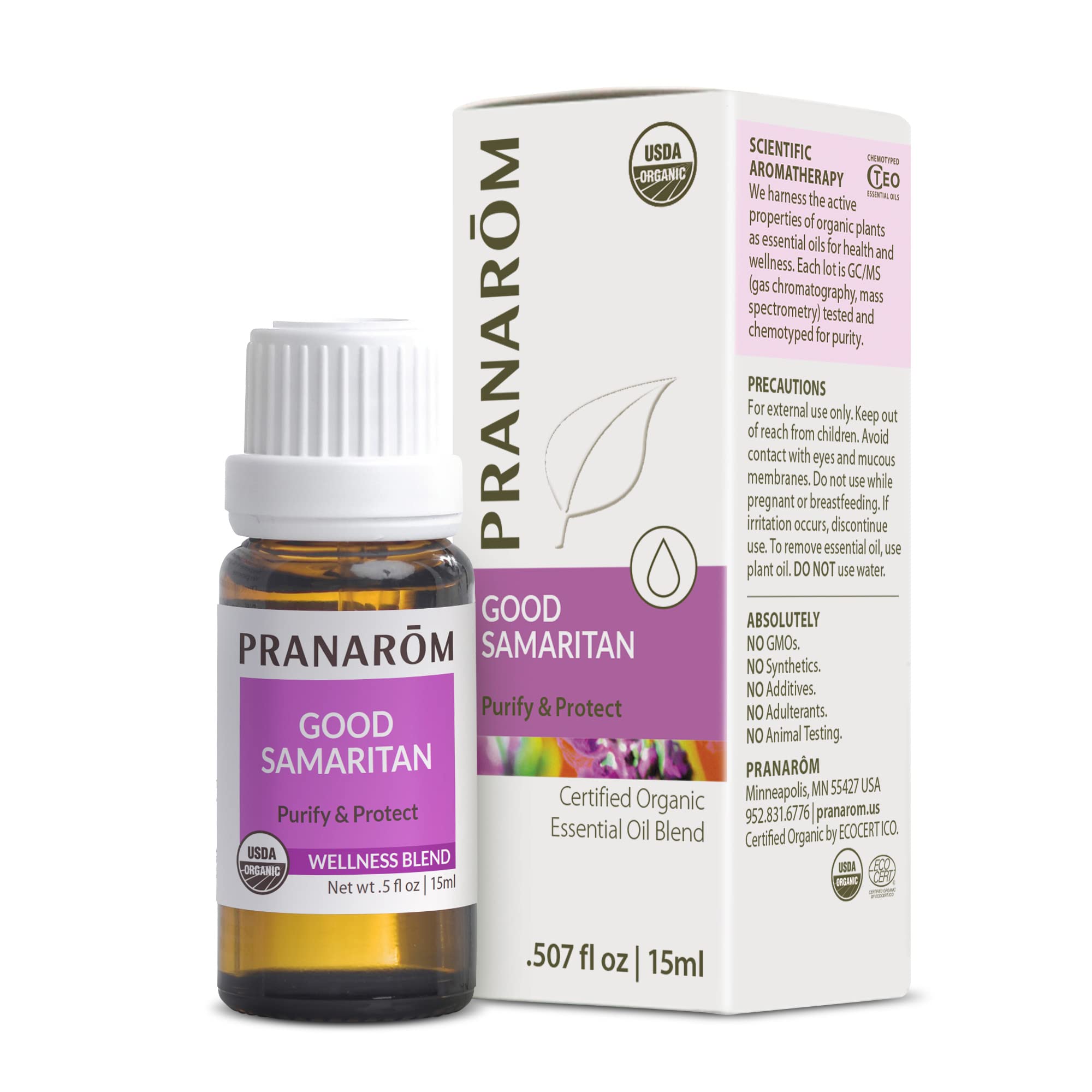 Pranarom Good Samaritan diffusion bouteille 15 ml pour une atmosphère plus fraîche.