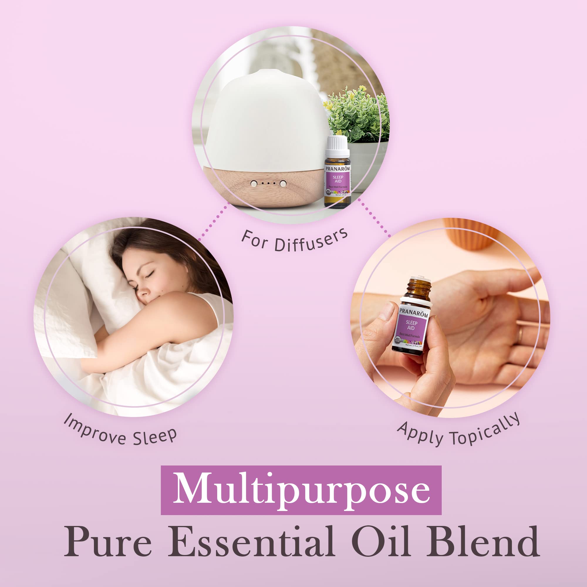 Bain relaxant PRANAROM Sleep Aid avec sels d'Epsom et huile porteuse.