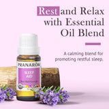 Pranarom Sleep Aid — diffusion douce illustrée par une prise d'arôme frais.