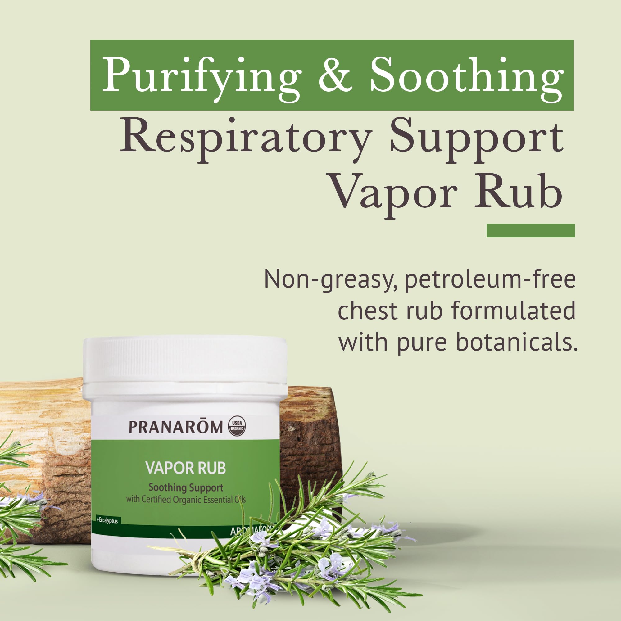 Vaporub bio Pranarom texture non grasse facilitant l'application.