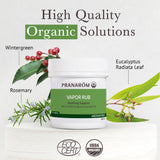Flacon Pranarom Vaporub bio 80ml pour une utilisation thoracique simple.